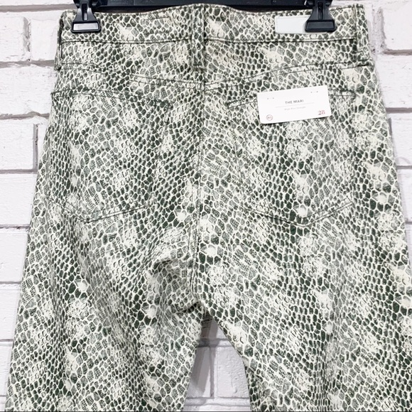 AG Jeans Mari snake-print high-rise straight-leg jeans - Picture 7 of 10